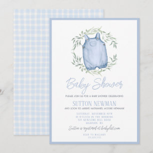 Watercolor Boy Baby Shower Einladung