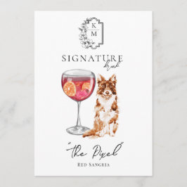 Watercolor | Bride & Groom Signature Drink Menükarte
