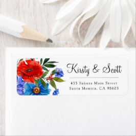 Watercolor Bright Summer Blume Hochzeitsadresse