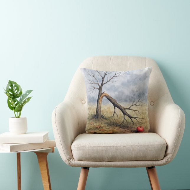 Watercolor Broken Apple Tree  Kissen (Stuhl )