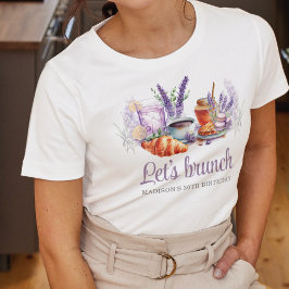 Watercolor Brunch Geburtstag Personalisiert T-Shirt