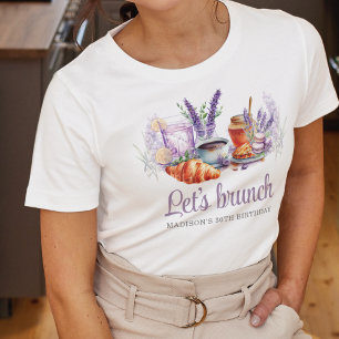 Watercolor Brunch Geburtstag Personalisiert T-Shirt