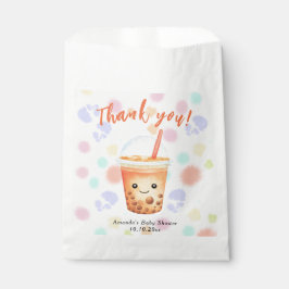 Watercolor Bubble Tea Baby Shower Thank You Geschenktütchen