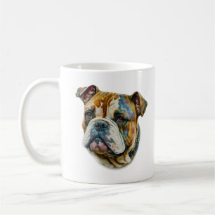 Watercolor Bulldog Kaffeetasse