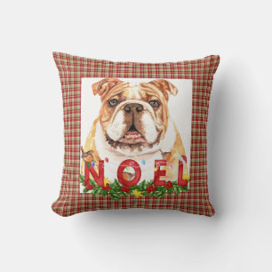 Watercolor Bulldog Weihnachten Weihnachten Kissen