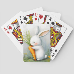 Watercolor Bunny Happy Harvest Spielkarten