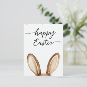 Watercolor Bunny Oster Postkarte