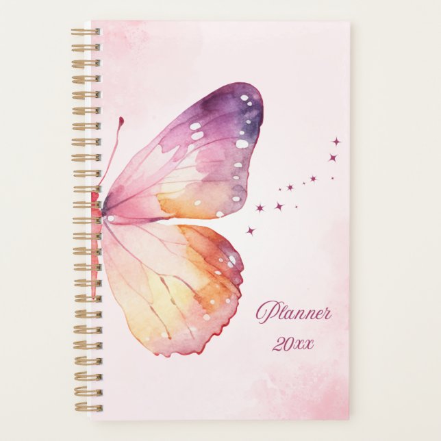 Watercolor Butterfly Planner (Devant)