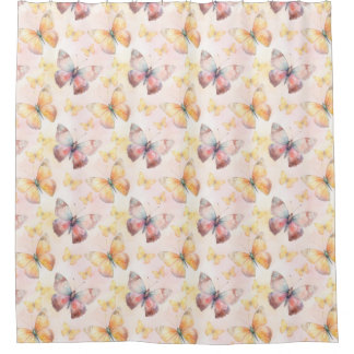 Watercolor Butterfly Whimsy Duschvorhang