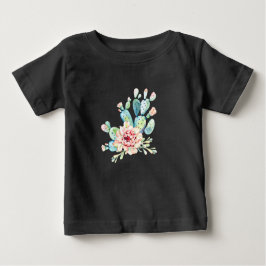 Watercolor Cacti Bloom Baby T-shirt