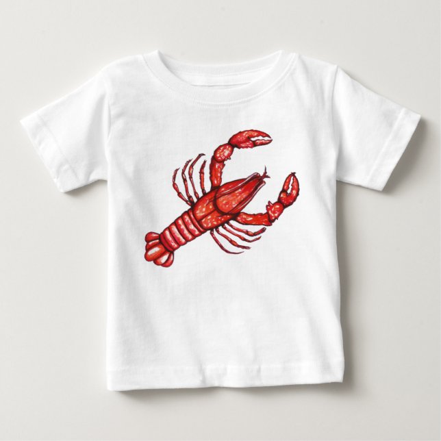 Watercolor Cajun Crawfish Baby T-shirt (Vorderseite)