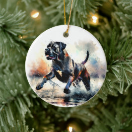 Watercolor Cane Corso dog Keramik Ornament