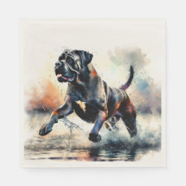 Watercolor Cane Corso dog Serviette