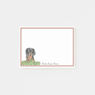 Watercolor Cavalier King Charles Spaniel Name Post-it Klebezettel