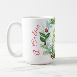 Watercolor Celtic Christmas Wreath  Kaffeetasse