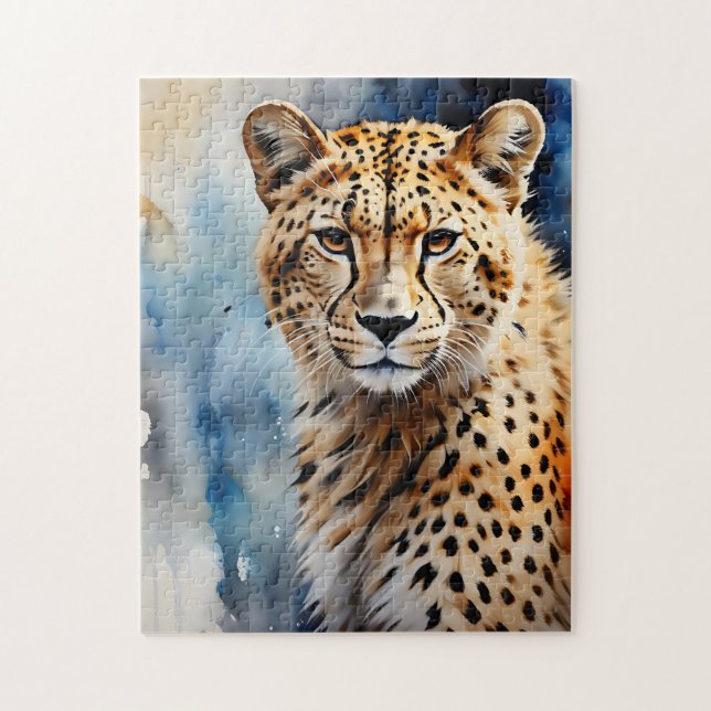 Watercolor Cheetah African (Vertikal)