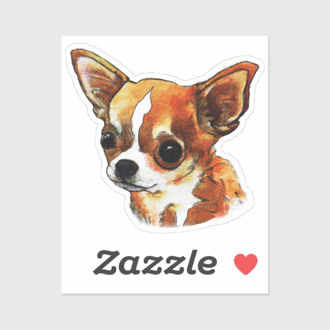 Watercolor Chihuahua Aufkleber (Blatt)