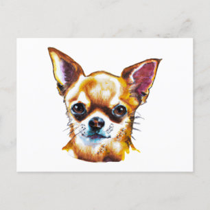 Watercolor Chihuahua Postkarte