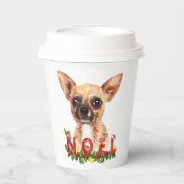 Watercolor Chihuahua Weihnachten Weihnachten Pappbecher