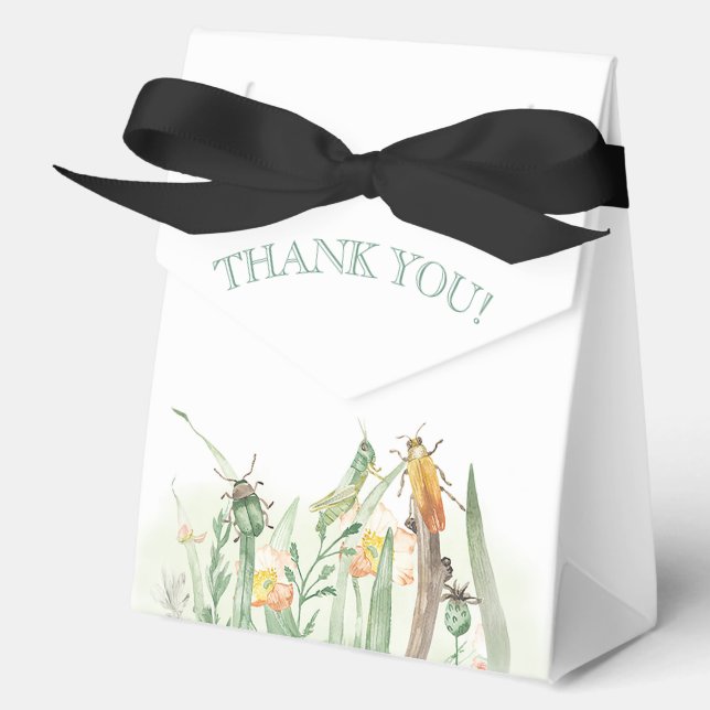 Watercolor Child's Bug Insect Birthday Geschenkschachtel (Vorderseite)