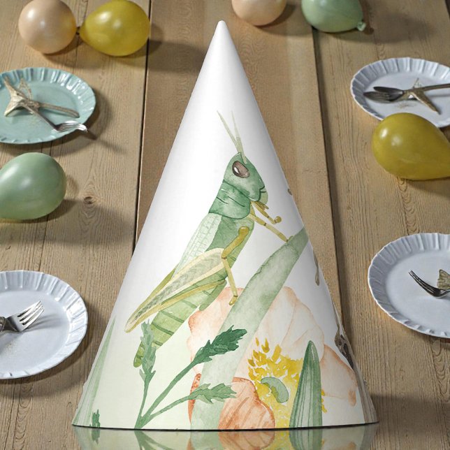 Watercolor Child's Bug Insect Birthday Partyhütchen (Von Creator hochgeladen)