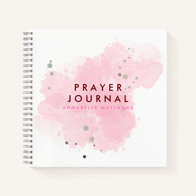 Watercolor Christian Prayer Journal Carnet (Devant)