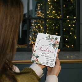 Watercolor Christmas Arrangement Christmas Einladung