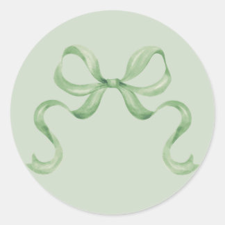 Watercolor Christmas Bow Sticker - Grün
