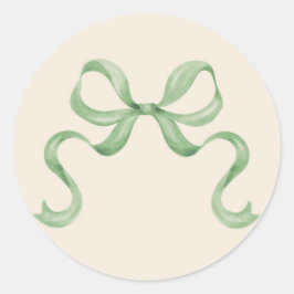 Watercolor Christmas Bow Sticker - Grün