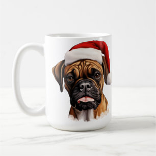 WATERCOLOR CHRISTMAS BOXER DOG KAFFEETASSE