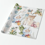 Watercolor Christmas Elegante Geschenkpapier<br><div class="desc">Aquarell Weihnachten Elegantes Design. Wenn Sie Fragen haben,  kontaktieren Sie mich bitte. Die passenden Produkte finden Sie in der Weihnachtsmärchensammlung.</div>