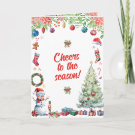 Watercolor Christmas Holiday Greeting Karte