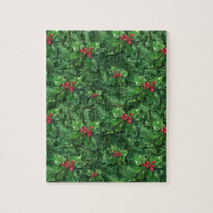 Watercolor Christmas Holly Berries