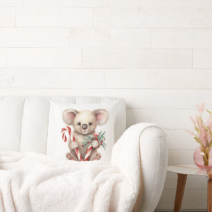 Watercolor Christmas Koala Bear Kissen