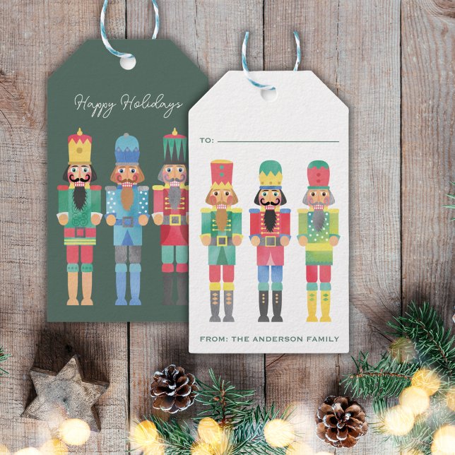 WATERCOLOR CHRISTMAS NUTCRACKER GIFT STICKER GESCHENKANHÄNGER (Von Creator hochgeladen)