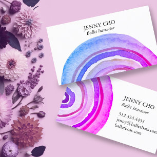 Watercolor Circles Rating Abstrakt Minimalistisch  Visitenkarte