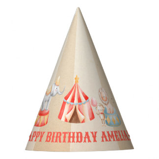 Watercolor Circus Animes Geburtstag Partyhütchen