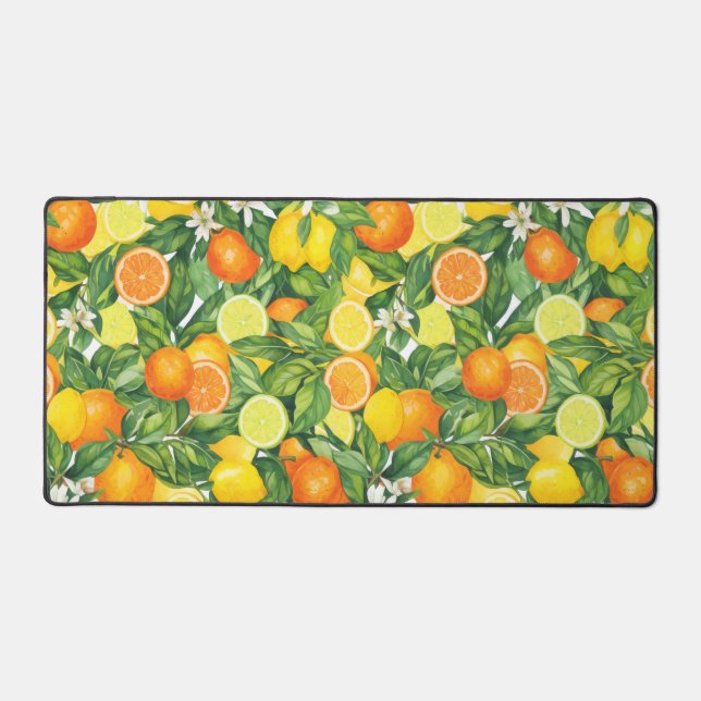 Watercolor Citrus Garden Schreibtischunterlage (Vorderseite)
