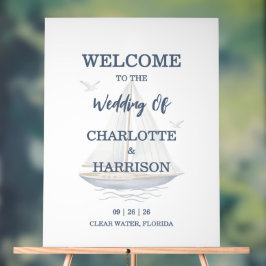 Watercolor Coastal Seascape Wedding