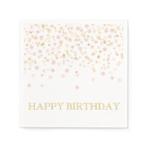 Watercolor Confetti Happy Birthday Elegantes Desig