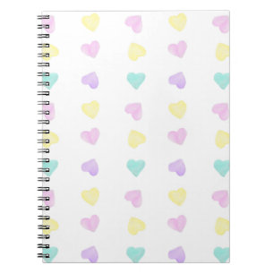 Watercolor Convo Heartz Small Pattern Notebook Notizblock