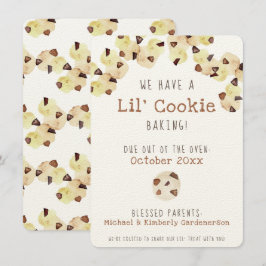 Watercolor Cookie Pregnancy Ankündigung