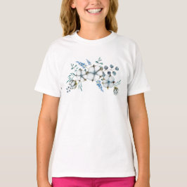 Watercolor Cotton Flowers and Eucalyptus T-Shirt