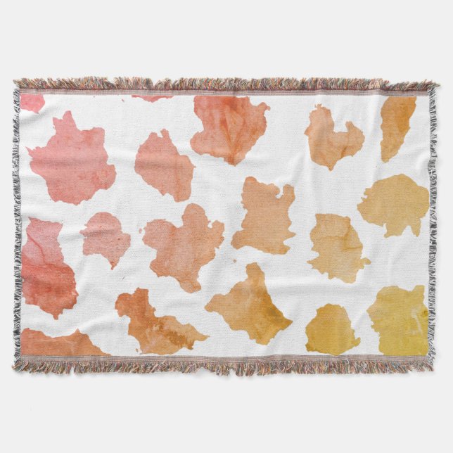 Watercolor Cow Skin Pattern Decke (Vorderseite)