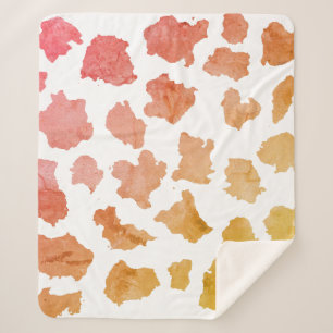 Watercolor Cow Skin Pattern Sherpadecke