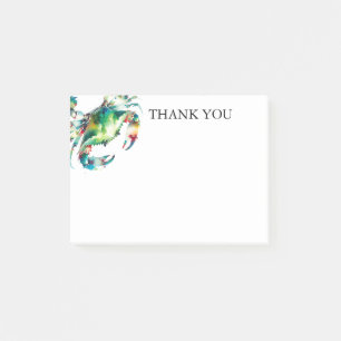 Watercolor Crab Custom Post-it Klebezettel
