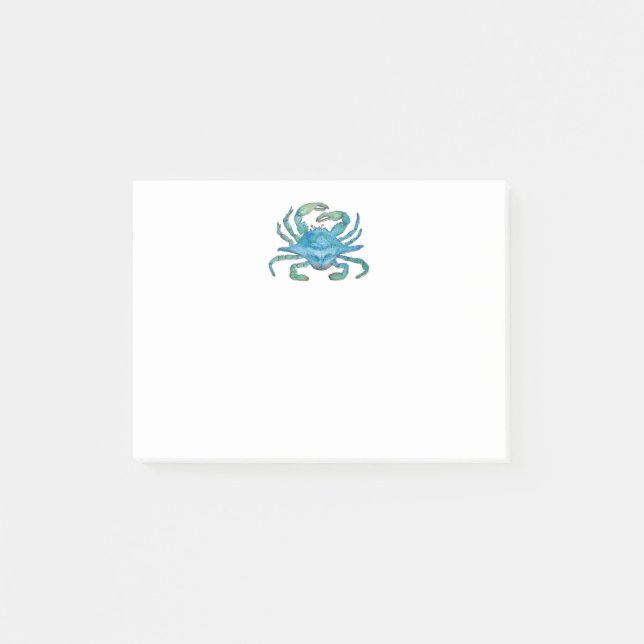 Watercolor crab post-it klebezettel (Vorderseite)