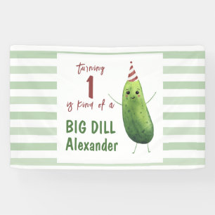 Watercolor Cucumber Big Dill Geburtstagsparty Banner