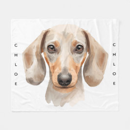 Watercolor Dachshund Dog Blanket – Cozy Pet Crate Fleecedecke