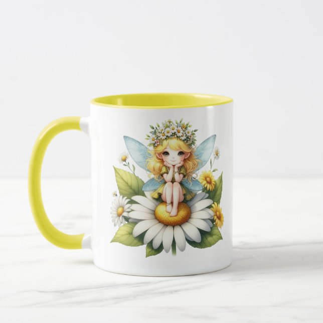 Watercolor Daisy Fairy Tasse (Links)